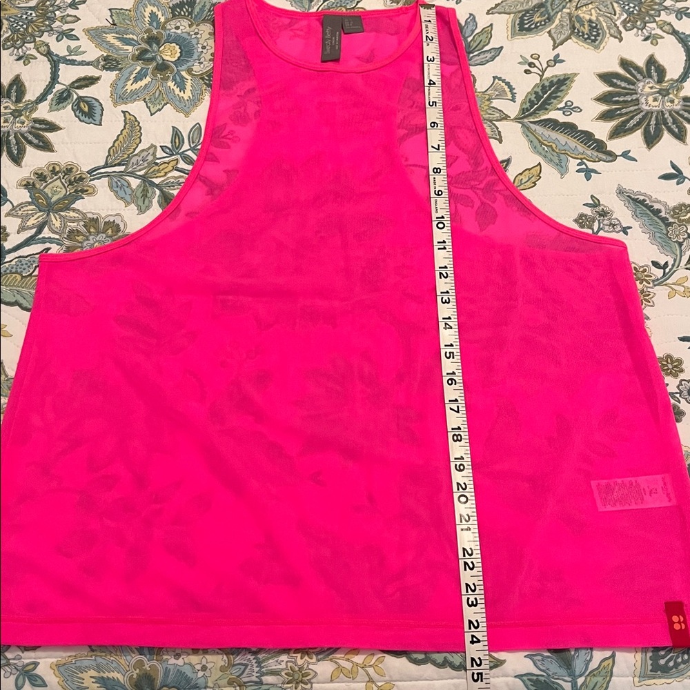 NWOT Sweaty Betty hot pink mesh tank top, size 8. - Picture 8 of 9